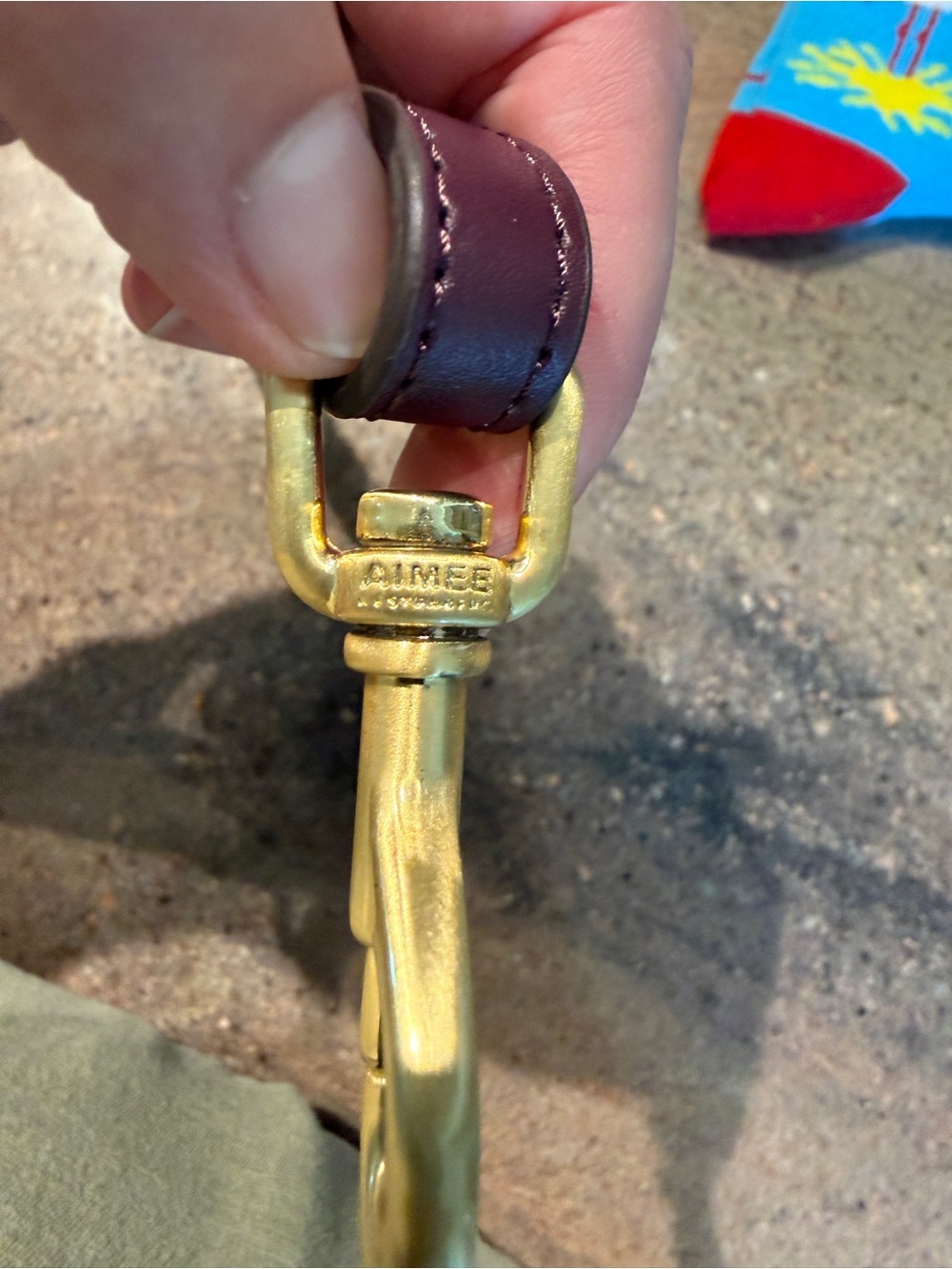 Aimee Kestenberg Plum Leather Strap with Gold Hardware